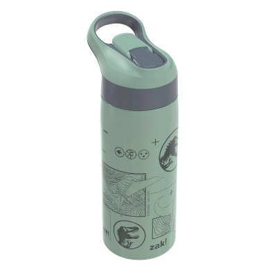 Zak Designs 19oz Jurassic World Stainless Steel Double Wall Vacuum Riverside Water Bottle Green