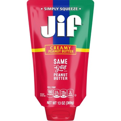 Jif Squeeze Creamy Peanut Butter - 13oz