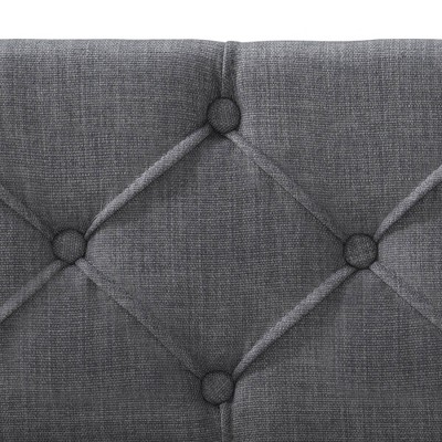 Dark Gray Twin Upholstered Tufted Daybed with Trundle