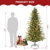Artificial Christmas Tree with 8 Adjustable Modes, Premium Hinged Twinkle Tree and Metal Base, Green - 2 of 4