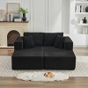 76" L-Shaped Cloud Sectional Couch with Double Chaise,Deep Seat Corduroy Modular Sofa Couch for Living Room,Cloud Sectional Sofa-Baofuwish - 2 of 4