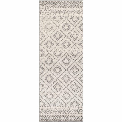 Hauteloom Webb White Charcoal Trellis Area Rug