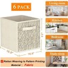 FURNIinspire 6pcs Fabric Utility Storage Bins Drawer Organizer Basket Storage Cubes Box Bedroom Closet Dorm Organizer , Beige, 10.92"*10.34"*3.9" - 3 of 4