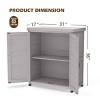 Coolbibila Potting Bench with Storage Cabinet and Metal Table Top, Storage Sheds with all Weather-resistant, storage sheds outdoor - 4 of 4