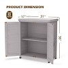 Coolbibila Potting Bench with Storage Cabinet and Metal Table Top, Storage Sheds with all Weather-resistant, storage sheds outdoor Gray - image 4 of 4