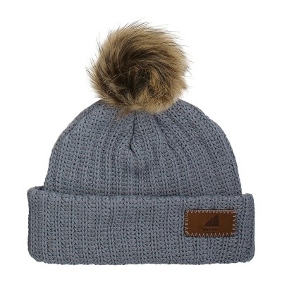 Image of Arctic Gear Infant Cotton Cuff Winter Hat with Pom Concept Grey with Shepard Pom