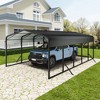 Ridstar 177.17 in. W Heavy-Duty Metal Outdoor Storage Shed with Reinforced Support Base for Outdoor Garage-Black - 2 of 4