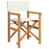 Director's Chair Cream, Teak Solid Teak wood, Polyester Standard vidaXL - 2 of 4