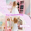 Tangkula Kids Jewelry Cabinet w/ Full-Length Mirror 2 Adjustable Tilt Angles Drawer Pink - 4 of 4