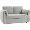 Convertible Comfort: Chenille Sofa Bed with Modern Design and Plush Seating - 3 of 4