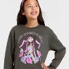 Girls' The Nightmare Before Christmas Sally Fleece Crewneck Sweatshirt - Gray - 2 of 4