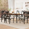 KWPZQEB ining Chairs 6 PCS, Farmhouse Kitchen Chairs with Solid Wood Legs & Upholstered, Armless Dining Room Chairs for Dining Room, Living Room - 4 of 4
