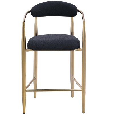 NicBex Set of 2 Bar Stools for Kitchen Island,Modern Counter Bar Stools with Metal Frame,Bar Chairs for Dining Rooms,Kitchens Islands,Black/White