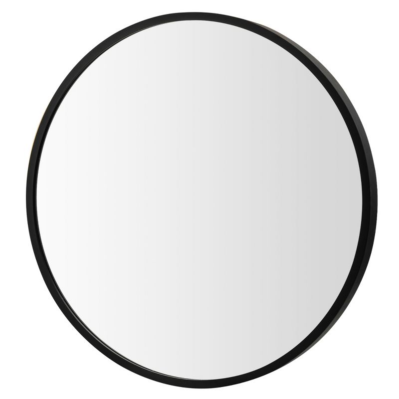 Costway 16''Round Wall Mounted Bathroom Mirror Aluminum Alloy Frame Decor Mirror Gold\Black, 1 of 11