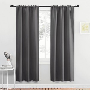 NICETOWN Blackout Curtains Rod Pocket Thermal Insulated Privacy Drapes (2 Panels) - 1 of 4