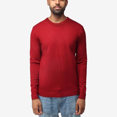 X Ray Men s Big And Tall Basic Crewneck Sweater In Jester Red Size