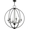 Livex Lighting Arabella 6 - Light Pendant in  Black/Brushed Nickel - 3 of 4