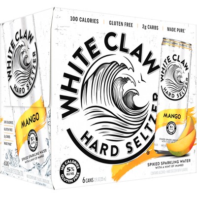 White Claw Mango Hard Seltzer - 6pk/12 fl oz Slim Cans