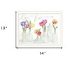 HomeRoots Live Life in Full Color Tulips White Framed Print Wall Art - 3 of 4