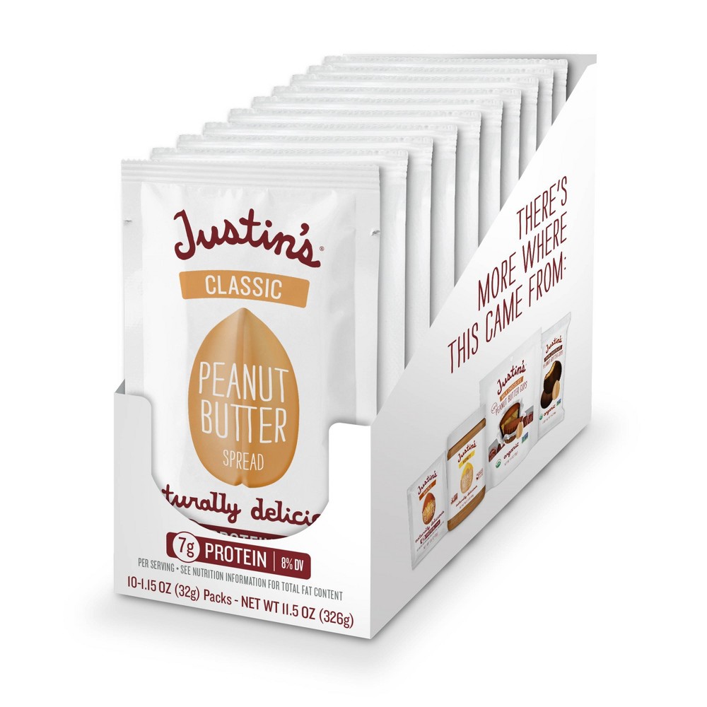 Justin's Classic Peanut Butter Squeeze - 1.15oz / 10ct