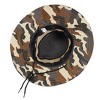Unique Bargains Nylon Mesh Design Camouflage Prints Adjustable Strap Fishing Hat Brown Black 1 Pc - 2 of 4