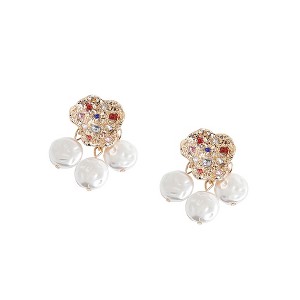 SOHI Women's Black Regal Drop Earrings - 1 of 3