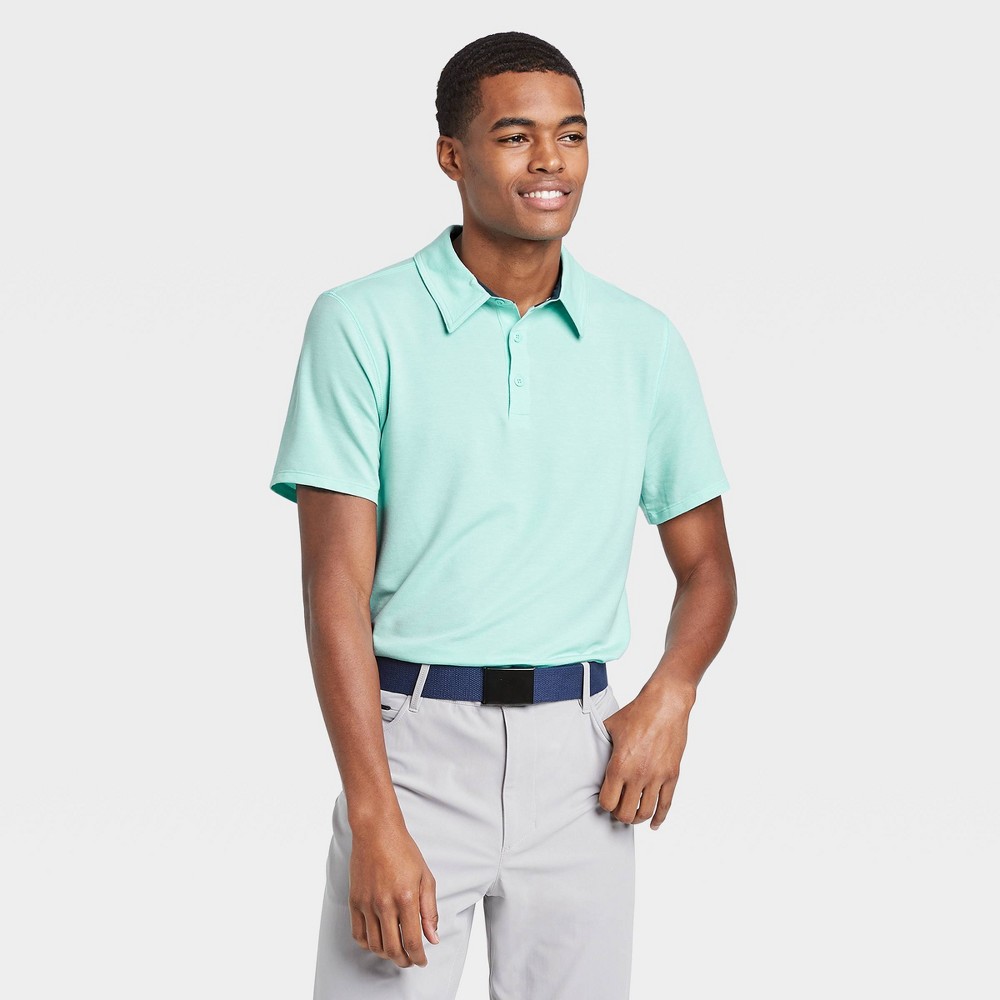 Men's Pique Golf Polo Shirt - All in Motion Turquoise Mint M, Men's, Size: Medium, Turquoise Green was $22.0 now $12.0 (45.0% off)
