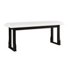 VYNXARIA Modern 6-Piece 82.7in Extendable Dining Table Set with 4 Wicker Back Upholstered Dining Chairs and Long Bench - 4 of 4