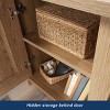 GlasFlength Nightstands Accent Nightstand Bedside Table Nightstand End Tables Nightstands with Drawer for Bedroom, Brown, 23.31"*19.02"*23.98" - 3 of 4