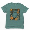 Ghost Floral Orange - Womens Garment Dyed Tee - 2 of 3