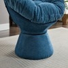 FURNIinspire Accent Chair Oversized Swivel Accent Chair 360 Swivel Barrel Chair Papasan Chair For Living Room Bedroom, Blue, 36.62"*24.80"*17.32" - 4 of 4