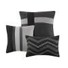 Sapphtopaz 7 Piece Comforter Set Bedding Faux Suede Reversible Quilt Stitching Colorblock Embroidery Design Hut Style Quilt Set - 2 of 4