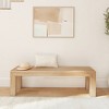 Plank+Beam Modern Dining Bench, Solid Wood Bench for Dining Table, 60", Pecan Wirebrush - 4 of 4