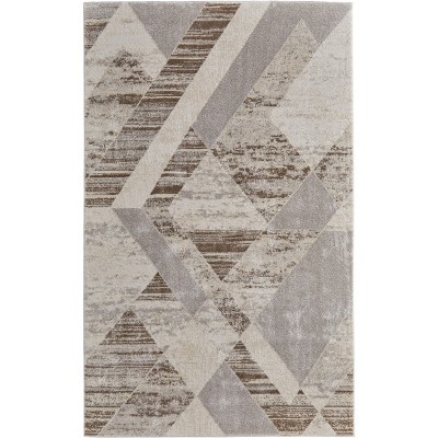 Vancouver Modern Geometric Tan/Brown/Ivory Area Rug
