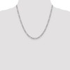 Black Bow Jewelry 4.5mm, 14K White Gold, Hollow Figaro Chain Necklace - 2 of 4