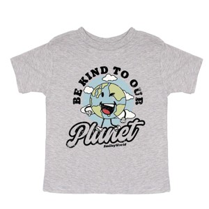 The Juniper Shop SmileyWorld Be Kind To Our Planet Retro Toddler Short Sleeve Tee - 1 of 4