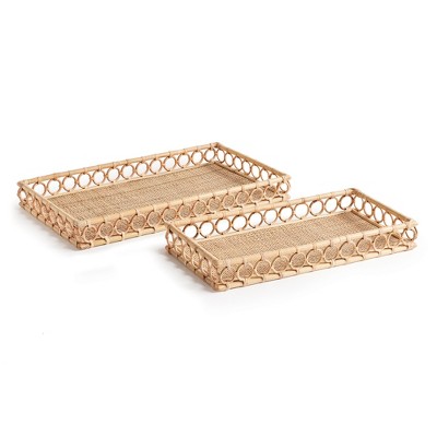 Plum & Post Ninette Rectangular Decorative Trays Set of 2