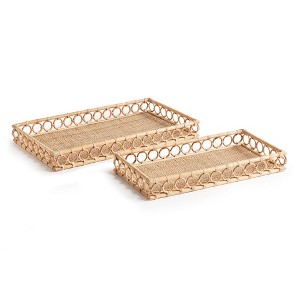 Plum & Post Ninette Rectangular Decorative Trays Set of 2 - 1 of 4