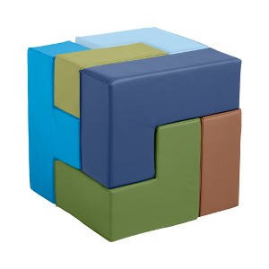 ECR4Kids SoftZone Brainy Building Blocks, 7-Piece - 1 of 4
