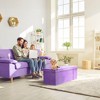 Sorbus Collapsible Bench Ottoman With Cover - Faux Suede - 3 of 4