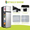 7.5 Cu Ft Refrigerator with Freezer, 1.6 Cu Ft Freezer & 5.6 Cu Ft Fridge, 7 Adjustable Temperature Settings, for Bedroom, Office - 3 of 4