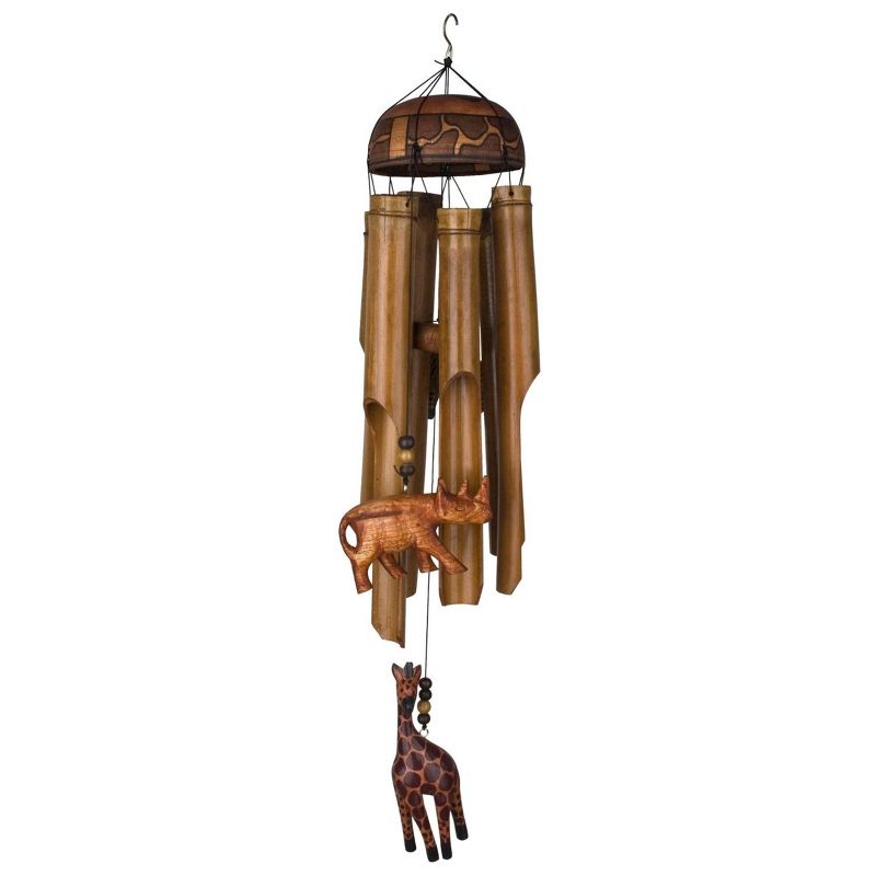 Woodstock Windchimes African Trio Bamboo Windchime, Wind Chimes For Outside, Wind Chimes For Garden, Patio, and Outdoor Décor, 32"L, 1 of 8