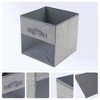 REGALWOVEN Fabric Collapsible Reinforced MDF Bottom Storage Open Storage Bins 10.6*10.6*11in 3 Pcs - 2 of 4