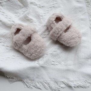 MyKids-USA Infant Baby Solid Color Plush Warm Shoes In Winter - 1 of 4