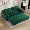NicBex 3-in-1 Velvet Convertible Sleeper Chair,63.8 inch Modern Style Pull-out Sofa Bed with Side Storage,Soft Couches for Living Room,Green - 2 of 4