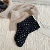 Anna-Kaci Women's 6pk Cozy Polka Dot Fuzzy Socks - Warm & Stylish Mid-Calf Socks for Winter Comfort - 3 of 3