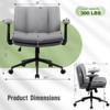 Kumasinova Adjustable Cross-Legged Office Chair,Comfy Swivel Chair with Flip-up Armrests & Wide Seat,Ergonomic Desk Chair for Home Office,Vanity - 3 of 4