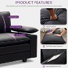 TYBOATLE 122" Leather Sectional Sofa Set, Comfy Modular Couch with Chairs, Deep Seat & Adjustable Armrest for Living Room, Apartment, Office, Studio - 4 of 4