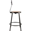 2pk 24" Heavy Duty Steel Counter Height Barstool with Backrest Black - Hampden Furnishings - 4 of 4