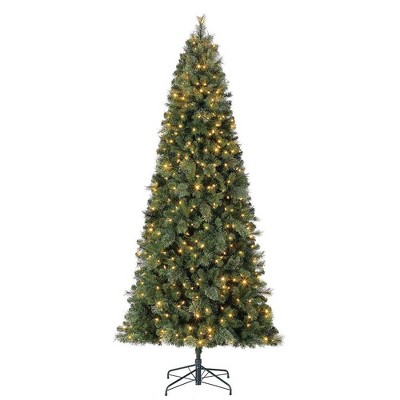 Home Heritage 9' Cascade Cashmere Quick Set Christmas Tree and Changing Lights